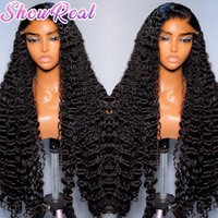 Perruques frontales HD sans colle en cheveux humains vierges bruts bouclés birmans, densité 250%, pré-épilées, boucles birmans complètes, vente en gros