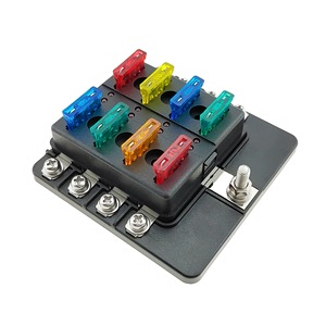 Boîte à fusibles Vtron Automotive 8 voies avec éclairage LED, fixation par vis, courant maximal 100A, pour usage automobile - Product Image 1