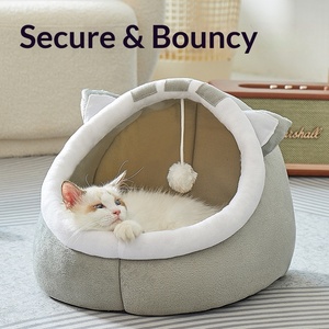 Lit pour chat en tissu semi-fermé, amovible et lavable, modèle JH-15, populaire sur Internet, universel quatre saisons, pour intérieur, chaleur hivernale - Product Image 4