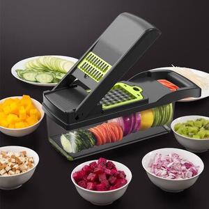 Multifunctional Stainless Steel 7-Piece Manual Vegetable Slicer Press Knife Container for Cucumbers <b>Garlic</b>-Easy Clean Kitchen - Product Image 6