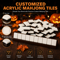 Tuiles de Mahjong en Acrylique Thème Halloween Automne Effrayant OEM |   Motif personnalisé de marque Pumpkin Ghost |   Usine certifiée ISO