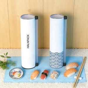 Custom Eco-Friendly Biodegradable Recyclable Craft Paper Food Grade Pet Food Sushi Tube <b>Container</b> with Four-Color Printing - Product Image 4