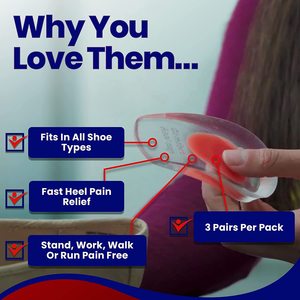 เจลใส่ส้นเท้า plantar fasciitis-แผ่นรองส้นซิลิโคนสำหรับกระดูกเดือยบรรเทาอาการปวดป้องกันของคุณเจ็บหรือช้ำ - Product Image 3