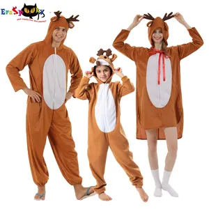 Eraspooky – pyjama de noël unisexe pour enfant et adulte, Costume de famille, Elk, Cosplay, Couple, Animal, Costume de fête de carnaval