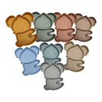 Sortie d'usine personnalisable sans BPA Koala assiette pour bébé enfant en bas âge Silicone ventouse assiette pour bébé en Silicone