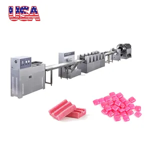 200-彩色棒平板耐嚼口香糖 & 平板成型机制造设备棒耐嚼泡泡糖生产线