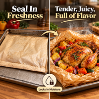 Sacs de cuisson en papier sulfurisé de qualité supérieure pour Noël, résistants à la chaleur et à l'humidité, pour poulet, dinde, fruits de mer, rôtissage et cuisson au four