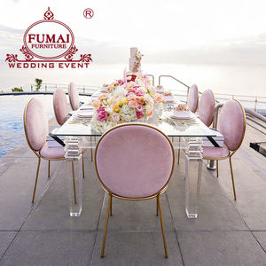 Table à manger moderne en acrylique transparent rectangle de meubles de mariage d'hôtel partie - Product Image 2