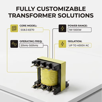 Transformateur Flyback Haute Fréquence EI30 pour Alimentation à Commutation SMPS 220V vers 5V 12V 24V, Type à Broches en Fil de Cuivre, Personnalisé OEM CE