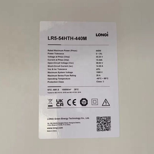 Hi-MO X6 Explorer Longi 435 Watt Paneles solares Longi a Grade Panel de marco negro Solar Longi <span class=keywords><strong>HTH</strong></span> 440 Watts LR5-54HTH-440M - Product Image 5