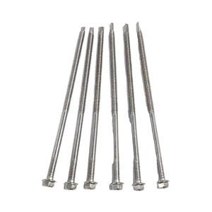 Tornillo Para Metales, Con Recubrimiento XHR Plateado, Cabeza Hexagonal Con Arandela De Neopreno, Rosca Autoperforante, Tipo TEK #5 - Hardware