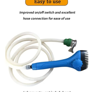 Herramienta de Limpieza para Cartuchos de Filtro de Piscina Dolphin <span class=keywords><strong>Flowclear</strong></span> Aqualite, Cabezal Extraíble Tipo Peine con Accesorio de Manguera de Plástico - Product Image 1