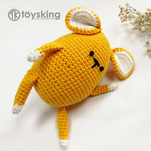 Encantador ratón de peluche pequeño Animal lindo gris artesanías hechas a mano juguetes de ganchillo venta ratones Amigurumi animales - Product Image 3