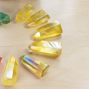 คริสตัลโฮล่า ควอตซ์สีเหลืองออร่าขัดเงา รูปทรงหอคอย ขนาด 5-9 ซม. ของตกแต่งบ้าน สำนักงาน ห้องนอน ตามหลักฮวงจุ้ย เสริมสิริมงคล สร้างบรรยากาศผ่อนคลาย ตามเทรนด์แฟชั่น - Product Image 6