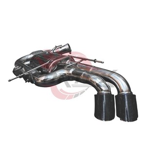 Silenciador de escape Catback con válvula de acero inoxidable Vortex, compatible con BMW I8 Sport, kit de escape modificado con puntas de escape dobles de fibra de carbono - Product Image 5