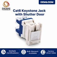 Connettore Keystone Cat6 non schermato con porta a 180 gradi e modulo IDC a molla per pannello a muro (22-26 AWG)