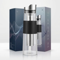 Carafe isotherme anti-fuite 1000 ml pour thé glacé et café infusé à froid, en verre, avec couvercle et infuseur