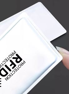 High Quality Simple Anti-Magnetic Anti-Theft Portable Silk Screen Printed ID Card Holder <b>Brush</b> Body Aluminum Tin Foil Cover Bank - Product Image 5