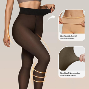 Pantimedias Térmicas para Mujer, Cintura Alta, Semitransparentes, Gruesas, Cálidas, Largas, Tejidas sin Costuras, para Uso Diario en Invierno - Product Image 5