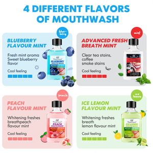 Bain de <span class=keywords><strong>bouche</strong></span> miniature 50 ml pour les voyages. Le bain de <span class=keywords><strong>bouche</strong></span> à <span class=keywords><strong>la</strong></span> menthe est sans alcool et peut nettoyer en profondeur <span class=keywords><strong>la</strong></span> <span class=keywords><strong>bouche</strong></span>, réduisant les bactéries. - Product Image 3