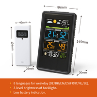 Termometer Digital Mini LCD Nirkabel untuk Rumah Tangga, Pengukur Kelembapan, Alat Prakiraan Cuaca OEM