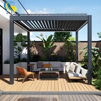 Pergola rétractable motorisée imperméable en aluminium de type 175 avec bâtiment de jardin aveugle d'écran avec le cadre enduit de poudre
