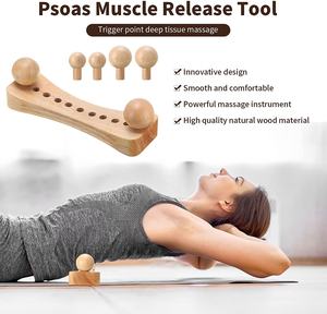 6種類のボールを使ったトリガーポイントウッドセラピーマッサージツール、マッサージ、理学療法、大腰筋リリースツール - Product Image 2