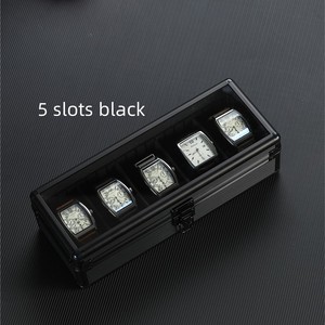 <span class=keywords><strong>Caja</strong></span> Organizadora Profesional Negra <span class=keywords><strong>para</strong></span> <span class=keywords><strong>Relojes</strong></span> con 1/3/5/10/12/18/24/21 Ranuras, <span class=keywords><strong>de</strong></span> Aluminio y <span class=keywords><strong>Madera</strong></span>, en Stock - Product Image 5