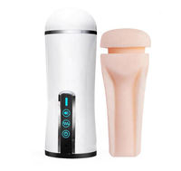 Automatischer 10-Zoll-Vibrations- und Stimm-Männer-Masturbator Sexspielzeug für Erwachsene wiederaufladbare Vagina echte Muschi erotische künstliche Vagina