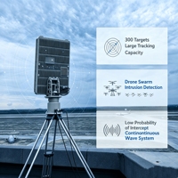 Radar de surveillance à basse altitude Zhenning X-band, couverture complète à 360°, toutes conditions météorologiques, protection IP66/IP67, 300 cibles, détection à 15 km