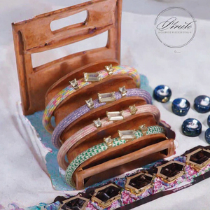 สร้อยข้อมือเชือกถักไล่สีมาการองสดใส ประดับเพชรซิร์คอน ชุบทองแดง งานแฮนด์เมด เหมาะสำหรับเป็นของขวัญ Y - Product Image 3