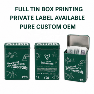 Wholesale Custom Tin Box Printed Bandage <strong>Set</strong> 30PCS Cartoon <strong>Plasters</strong> OEM Logo Adhesive Bandages Metal Case for Promotional Gift - Product Image 3