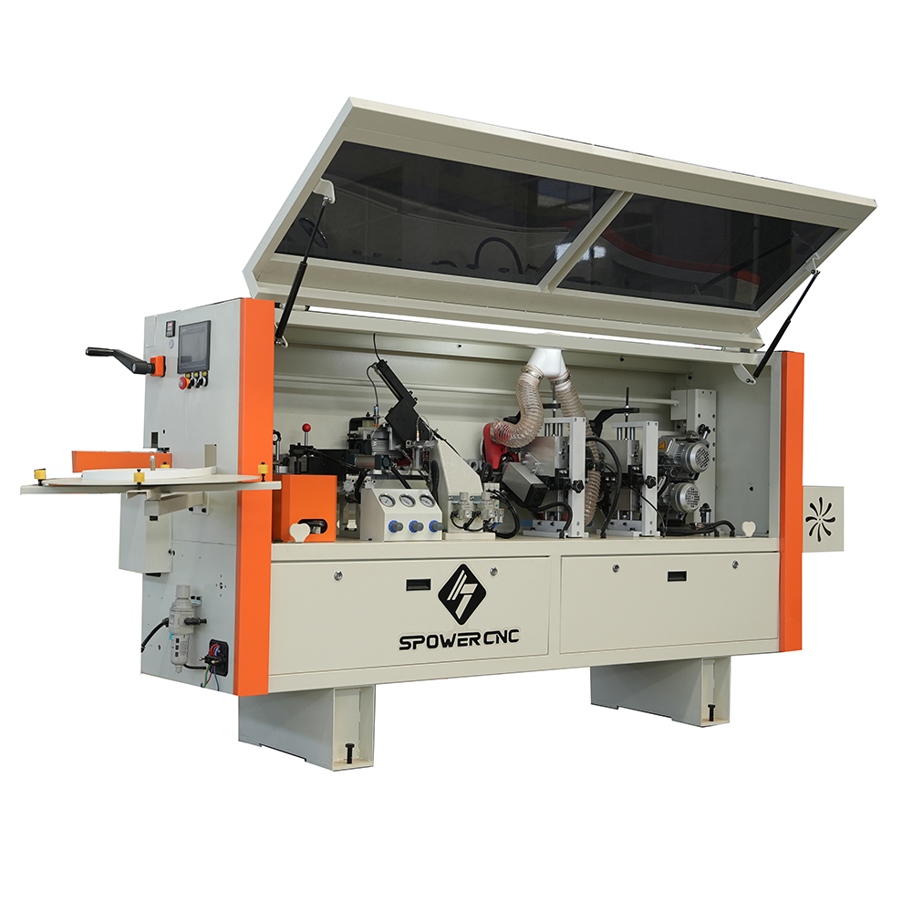 CNC-кромкооблицовка с предварительным фрезерованием 45 градусов для резки фанеры МДФ, деревообрабатывающий станок