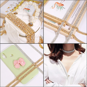 Rantai Kristal Rhinestone Panas untuk Dijahit, Hiasan Kristal Berkilau, Batu Jahit untuk Hiasan Pakaian - Product Image 6