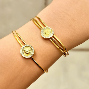 Brazalete de Moda en Acero Inoxidable 316L con Baño de Oro PVD, Joyería Sostenible y Resistente - Product Image 3