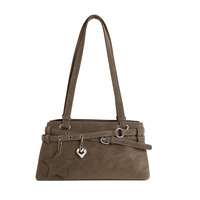 Sac à main de luxe pour femme en PU, fermeture éclair, plusieurs couleurs disponibles, sac fourre-tout de haute qualité avec pendentif étoile