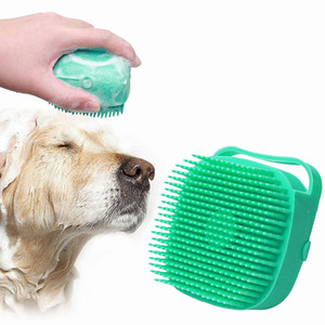 Hot Sale Pet Hair Massaging <b>Brush</b> Bathing Cleaning Gentle Squeezable Soap Bubble Bathing <b>Dog</b> <b>Brush</b> - Product Image 1