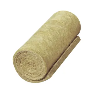 Kualitas yang sangat baik pengurang kebisingan Foil Veneer isolasi termal selimut Rock Wool Roll isolasi suara mengurangi kebisingan gulungan