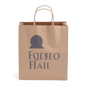 Sacs kraft en papier blanc écologique personnalisés emballage en papier d'art recyclable avec logo pour vêtements, chaussures, manipulation de l'impression par stratification - Product Image 3