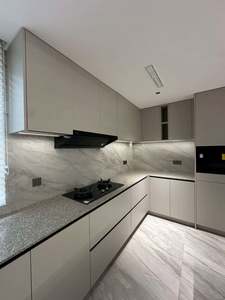 High Gloss Flat Panel White Modular Modern Kitchen <b>Cabinets</b> Modern Kitchen Furniture Luxury Designs Custom Kitchen <b>Cabinets</b> - Product Image 2