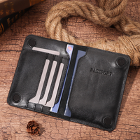 Porte-passeport en cuir de vachette véritable magnétique avec blocage RFID, poche multi-cartes, portefeuille de voyage, couverture de passeport en cuir vintage