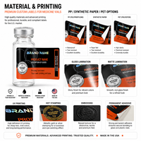Fabrication de modèles de conception gratuits pour étiquettes de flacons, emballages de flacons de 2 ml, 3 ml, 10 ml, étiquettes de flacons avec impression holographique