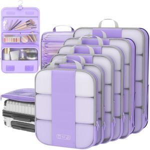 Ensemble de 10 sacs de rangement, ensemble d'organisateurs de bagages, cubes de rangement de voyage pour les voyages d'affaires, vêtements, chaussures, sous-vêtements - Product Image 3