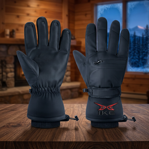 HIKE IMPEX Gants de ski d'hiver chauds pour hommes, imperméables, thermiques, en tissu Oxford, avec fermeture éclair et compatibles écran tactile - Product Image 2