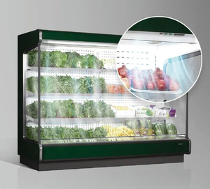 Exhibidor Abierto de Frutas y Verduras de Múltiples Niveles W3125, D1050 H2100, Tipo Remoto, 220V, Acero Inoxidable, LED, para Hipermercados - Product Image 2