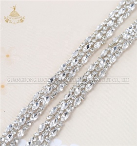 Le plus récent cristal strass coupe taille <span class=keywords><strong>ceinture</strong></span> décorée pour robes de mariée ceintures - Product Image 2