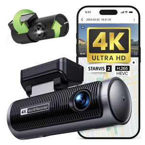 Cámara para Coche DVR Mini de 3.2 Pulgadas 4K+4K con Visión Nocturna WDR, Wifi con Aplicación, Cámara de Doble Lente 2160P, Caja Negra para Coche, Cámara Delantera y Trasera 4K - Product Image 1