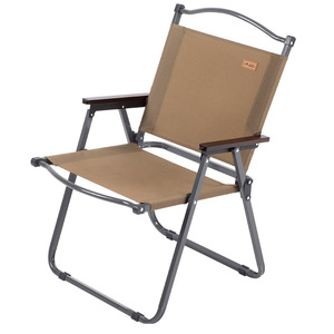 Camping Chair Outdoor Folding Chair <b>Medium</b> <b>Brown</b> Foldable Garden Chair - Product Image 1