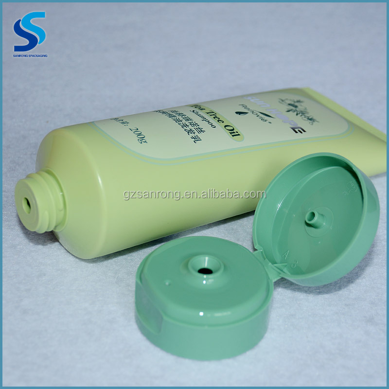 Tubos de plástico para champú para el cabello cuerpo la crema de la loción cosmética con tapa flip top