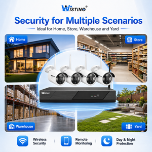 Système de surveillance <span class=keywords><strong>NVR</strong></span> Wistino 4CH 6MP avec audio bidirectionnel, vision nocturne couleur, détection de mouvement, système CCTV pour hôtel et complexe hôtelier - Product Image 4